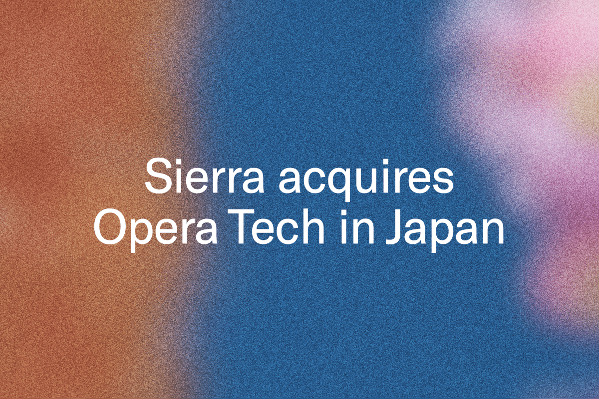 Text: Sierra acquires Opera Tech in Japan.