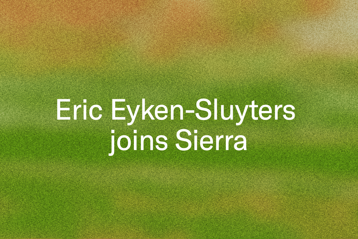 Text: Eric Eyken-Sluyters joins Sierra.